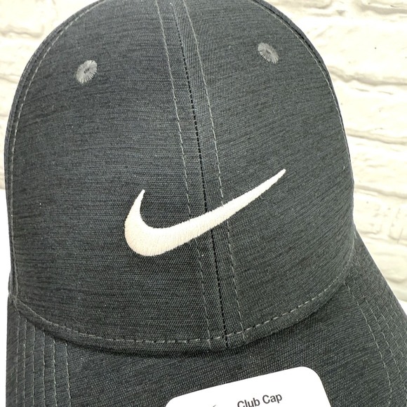 NEW Nike [M/L] Men's Heathered CLUB Golf Hat/Cap-Black/Smoke Grey HF5289-010 New - Picture 7 of 11